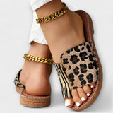 Stylové dvoubarevné pantofle s leopardím vzorem