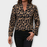 Ležérní blůza s leopardím vzorem